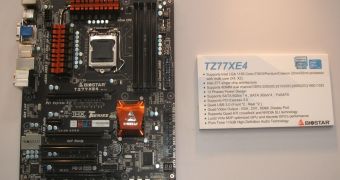 Biostar TZ77EX4 LGA 1155 motherboard with Intel Z77 chipset