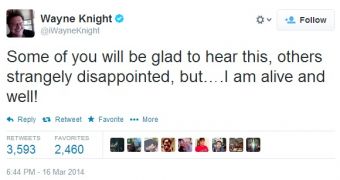 Wayne Knight denies being dead