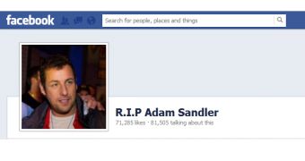 Bogus posts say Adam Sandler is dead