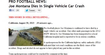 Joe Montana death hoax