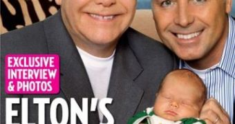 Sir Elton John and partner David Furnish introduce baby Zachary to the world