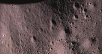 Moon Impact Probe's lunar close-up