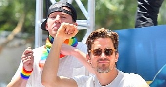 Channing Tatum and Matt Bomer make surprise appearance at LA Pride on  “Magic Mike XXL” float