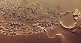 The new Mars Express images, showing scars on the surface of the Red Planet