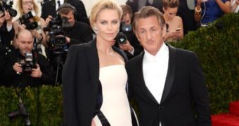 Charlize Theron and Sean Penn on their first red carpet together, at the MET Gala 2014