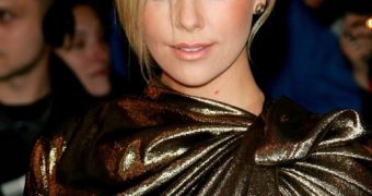 Charlize Theron in Paris promoting her latest film, “The Burning Plain”