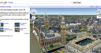 London in 3D in Google Maps and Earth