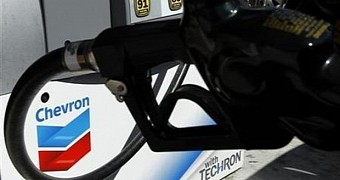 Chevron gas pump