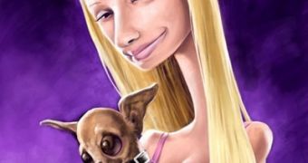 Children dream of careers in the spotlight, study shows (shown here: caricature of Paris Hilton and Tinkerbell)