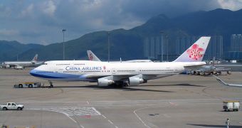 Boeing 747-400 at Hong Kong