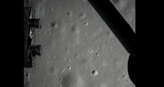 Chang'e-3 image of the lunar surface, taken just before landing