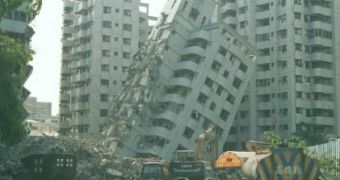 Buildings after earthquake