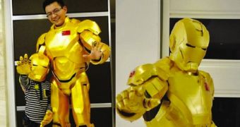 Father and son work together on an incredible Iron Man costume