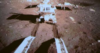 Image of Jade Rabbit taken by the CNSA Chang'e-3 lunar lander