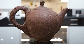 This teapot is made entirely from chocolate