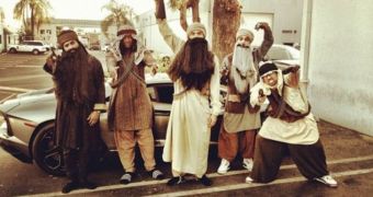 Chris Brown and pals dress up as terrorists for Halloween
