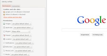 The new per-site permissions panel in Google Chrome