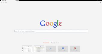 The latest Google Chrome new tab page redesign, on Chrome OS
