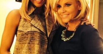 Ciara and Jenny McCarthy after confirming the pregnancy on The View