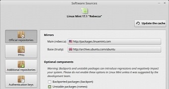Software Source in Linux Mint 17.1