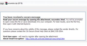 Citi Group Customers Warned About Fake Malware-Spreading Secure Messages