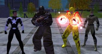 City of Heroes "group photo" - gameplay screenshot