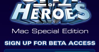 City of Heroes Open Beta signup page
