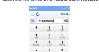 Click-to-call phone numbers in Gmail