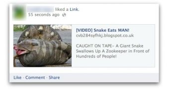 Beware of "snake eating a man" videos on Facebook