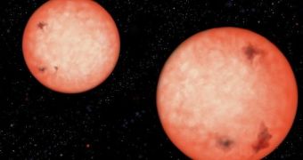 Artist's rendition of the newly discovered binary system