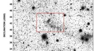 Image of the newly-discovered tidal dwarf galaxy, the closest object of this type to the Milky Way