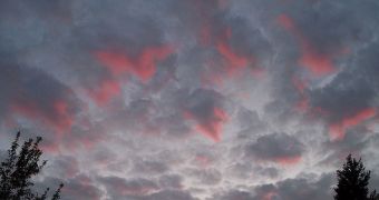 Clouds at sunset in Lynnwood, Washington