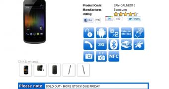 Clove UK Ships Samsung Galaxy Nexus, Already Sold Out