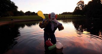 Northampton clown gets caught on camera