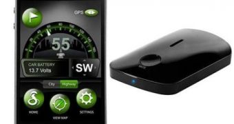 Cobra's iRadar Detector and iPhone App Pictured Together