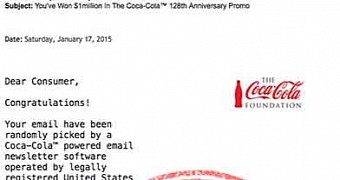 Coca-Cola Advance Fee Scam Returns