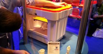 A 3D printer in action at IFA 2013