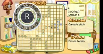Screenshot from the crosswords game