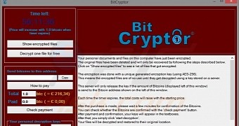 Ransom message for BitCryptor