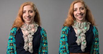 The color-changing chameleon scarf