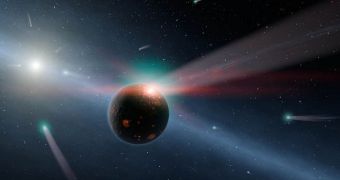 Spitzer sees comet bombardment in Eta Corvi star system