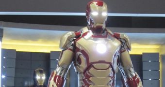 The Iron Man Mark VIII armor presented at the Marvel Booth at Comic-Con 2012