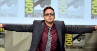 Robert Downey Jr. was on the Marvel panel at Comic-Con 2014 to promote “Avengers: Age of Ultron”