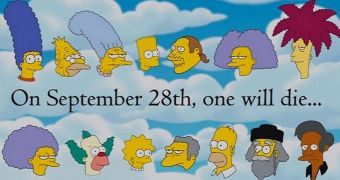 Which major Simpsons character is going to die in the premiere of the 26th season?