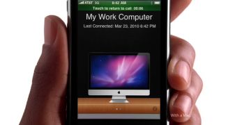 Screen capture from Apple's "Commute" iPhone ad - notice the "Mac" reference in the bottom-right corner of the image, meant to point out that the app currently showcased works with Macs only, not Windows PCs