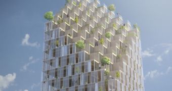 Company rolls out plans for the construction of a wooden skyscraper in Stockholm