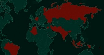 Top countries targeted by Regin