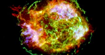 X-ray image of Cassiopea A supernova explosion