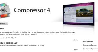 Compressor 4 on the Mac App Store (screenshot)