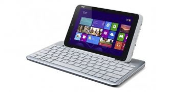 Acer W3 tablet with keyboard dock